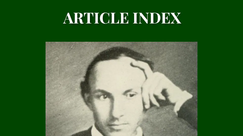 The Columbus Theological Magazine Article Index
